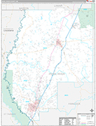 Pearl River Wall Map Premium Style